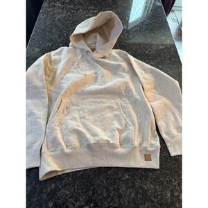 Gustin Oatmeal Confetti Speckled Hoodie Mens Medium 100% Cotton Made in Canada